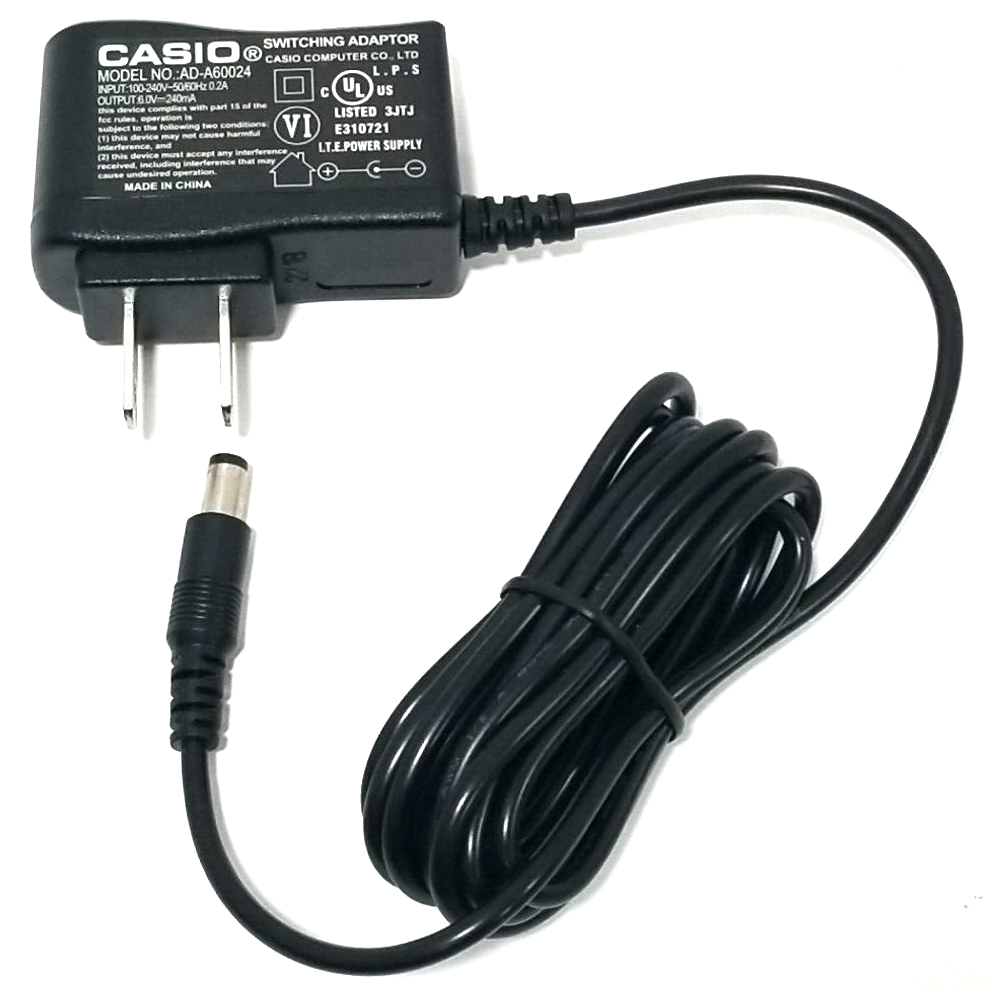 *Brand NEW*Genuine CASIO Output 6V 240mA Switching Adapter OEM AD-A60024 Input 100-240V Power Supply